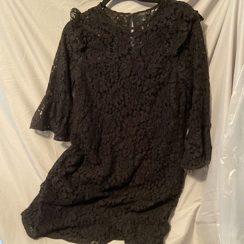 NWT Ann Taylor Black Petite Lace ‎ Seasonless Dress $179 4P